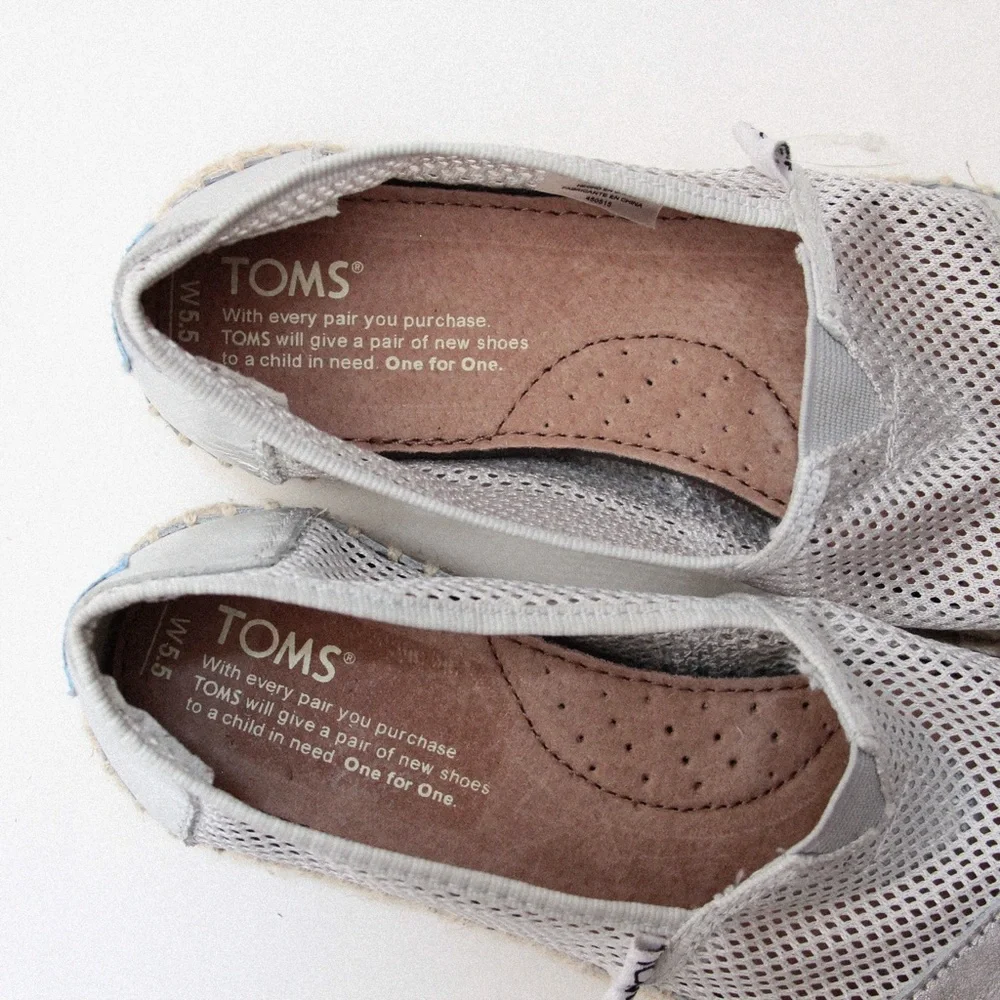 TOMS Alpargata Metallic Mesh Slip-On Espadrilles